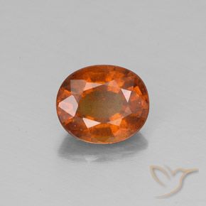 granada hessonita Medium Orange  Natural 1.56ct, oval, VS-SI