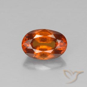 Granada Hessonita Medium-Dark Orange  Natural 1.64ct, Corte Oval, VS-SI