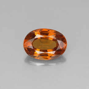 Granada Hessonita laranja canela Natural 1.32ct, Corte Oval, VS-SI
