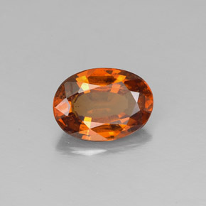 Granada Hessonita laranja canela Natural 1.32ct, Corte Oval, VS-SI