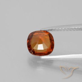 granada hessonita laranja avermelhado Natural 1.54ct, Almofada, VS