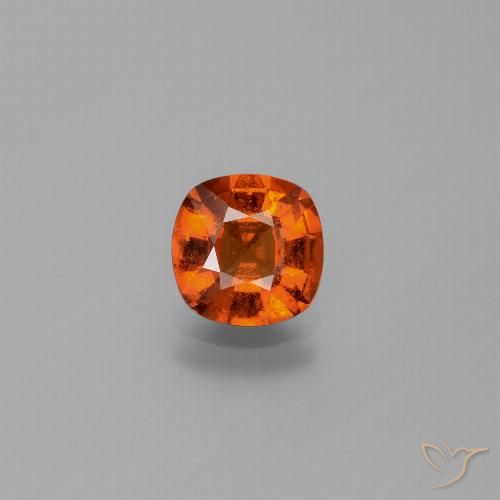 1.60ct Natural âmbar laranja granada hessonita, Almofada, VS-SI