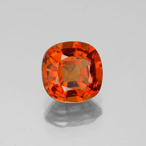 Granada hessonita laranja natural 1,71ct, almofada cortada, SI