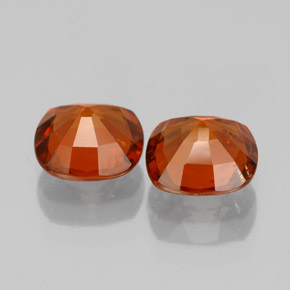 Pedras preciosas de granada hessonita laranja natural de  ct, almofada cortada, VS