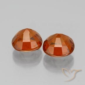Pedras preciosas de granada hessonita âmbar laranja natural de 3.17 ct, Almofada, SI