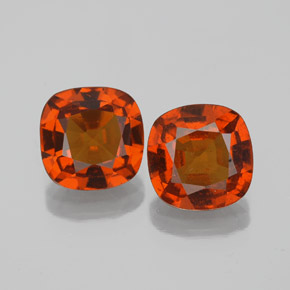 Pedras preciosas de granada hessonita vermelho natural de 3,13 ct, almofada cortada, VS-SI