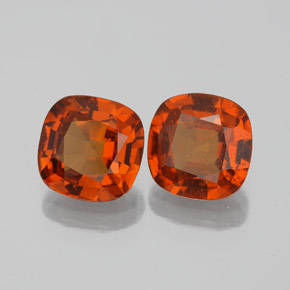 Pedras preciosas de granada hessonita vermelho natural de 3,13 ct, almofada cortada, VS-SI