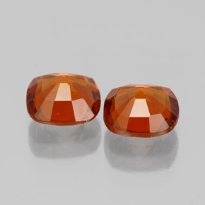 Pedras preciosas de granada hessonita vermelho natural de 3,13 ct, almofada cortada, VS-SI