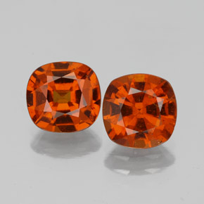 Pedras preciosas de Granada Hessonita Laranja Médio natural de 3.01 ct, Almofada cortada, VS-SI