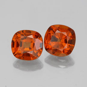 Pedras preciosas de Granada Hessonita Laranja Médio natural de 3.01 ct, Almofada cortada, VS-SI