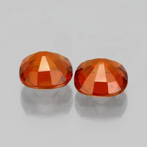Pedras preciosas de granada hessonita laranja natural de 3,13 ct, almofada cortada, VS-SI