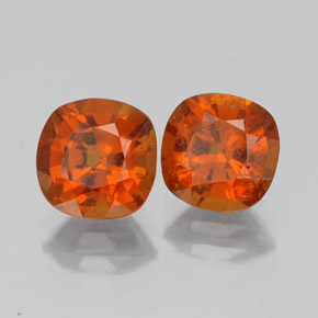 Pedras preciosas de Granada Hessonita laranja canela natural de 3.53 ct, Almofada cortada, VS-SI