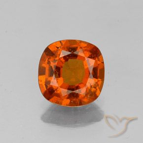 1.22ct Natural laranja avermelhado granada hessonita, Almofada, SI