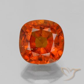 1.72ct Natural fogo laranja granada hessonita, Almofada, VS-SI
