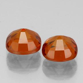 Pedras preciosas de Granada Hessonita âmbar laranja natural de 2.20 ct, Almofada cortada, VS