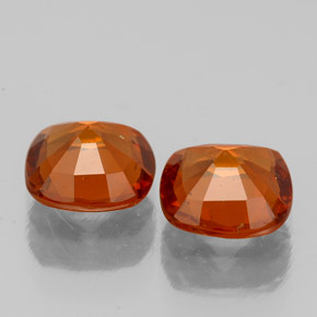 Pedras preciosas de granada hessonita laranja natural de  ct, almofada cortada, VS-SI