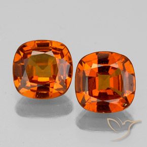 1.72ctw Natural Laranja Médio granada hessonita, Almofada, VS-SI