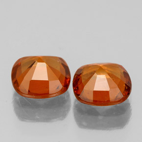Pedras preciosas de granada hessonita laranja natural de  ct, almofada cortada, VS-SI