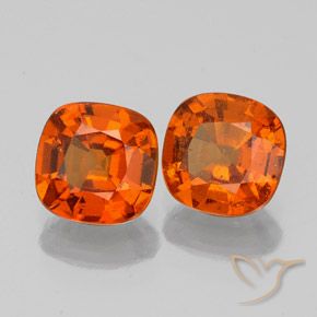 Pedras preciosas de granada hessonita fogo laranja natural de 2.12 ct, Almofada, VS-SI