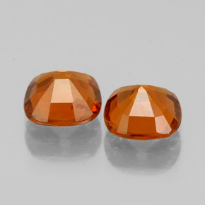 Pedras preciosas de granada hessonita laranja natural de  ct, almofada cortada, VS