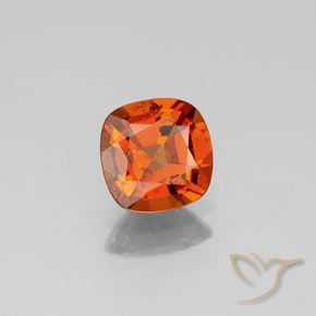 granada hessonita Laranja Profundo Natural 0.99ct, Almofada, VS-SI