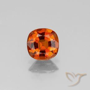 0.93ct Natural âmbar laranja granada hessonita, Almofada, VS-SI