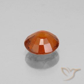 Granada Hessonita laranja avermelhado Natural 1.22ct, Corte Redondo, VS-SI
