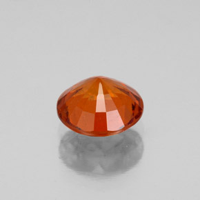 Granada hessonita laranja natural 1,38ct, corte redondo, VS-SI