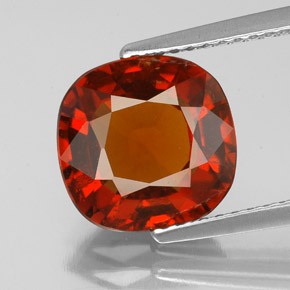 Granada hessonita laranja natural 3,58ct, almofada cortada, VS-SI