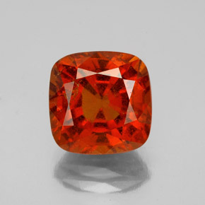 Granada Hessonita laranja canela Natural 4.15ct, Almofada cortada, SI