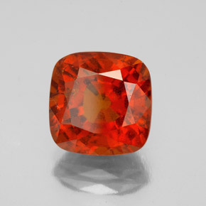 Granada Hessonita laranja canela Natural 4.15ct, Almofada cortada, SI