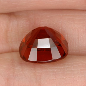 Granada hessonita laranja natural 5,35ct, almofada cortada, VS-SI