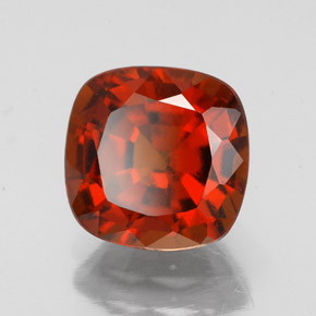 Granada hessonita laranja natural 2,79ct, almofada cortada, VS
