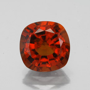 Granada hessonita laranja natural 2,27ct, almofada cortada, VS-SI