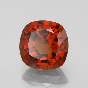 Granada hessonita laranja natural 2,27ct, almofada cortada, VS-SI