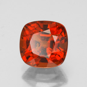 Granada hessonita laranja natural 2,45ct, almofada cortada, VS-SI