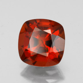Granada hessonita laranja natural 2,32ct, almofada cortada, VS-SI