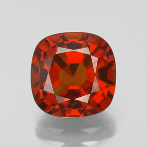 Granada hessonita laranja natural 2,64ct, almofada cortada, VS