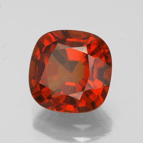 Granada hessonita laranja natural 2,64ct, almofada cortada, VS