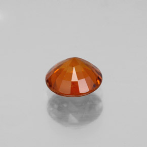 Granada hessonita laranja natural 1,26ct, corte redondo, VS-SI