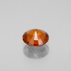 Granada hessonita laranja natural 1,09ct, corte redondo, VS