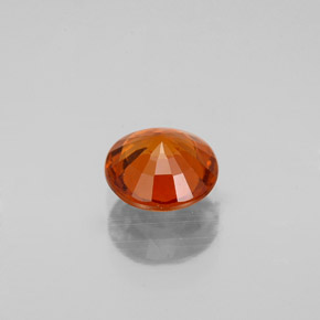 Granada hessonita laranja natural 1,04ct, corte redondo, VS