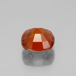 Granada hessonita laranja natural 2,40ct, almofada cortada, VS-SI