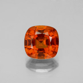 Granada hessonita vermelho natural 2,21ct, almofada cortada, VS-SI
