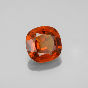 Granada hessonita vermelho natural 1,68ct, almofada cortada, VS-SI