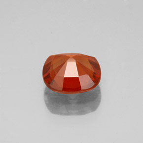 Granada hessonita vermelho natural 1,68ct, almofada cortada, VS-SI