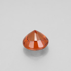 Granada hessonita laranja natural 1,15ct, corte redondo, VS