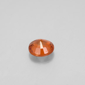 Granada hessonita laranja natural 0,62ct, corte redondo, VS-SI