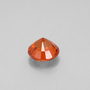 Granada hessonita laranja natural 0,79ct, corte redondo, VS