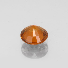 Granada hessonita laranja natural 0,79ct, corte redondo, VS